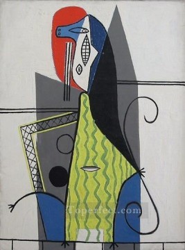  fauteuil - Femme dans un fauteuil 3 1927 Cubismo